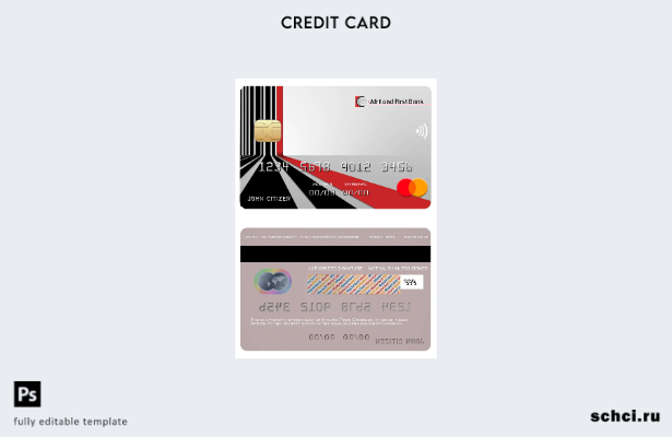 цифровая загрузка Камерун Afriland First шаблон банковской карты Mastercard